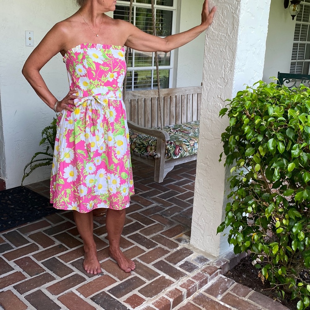 Lilly Pulitzer Strapless dress-size-10 - Picture 3 of 8
